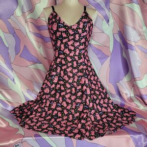 Blackmilk Dress Medium Purr Evil Black Pink Halloween Bats Cats Skater Cosplay